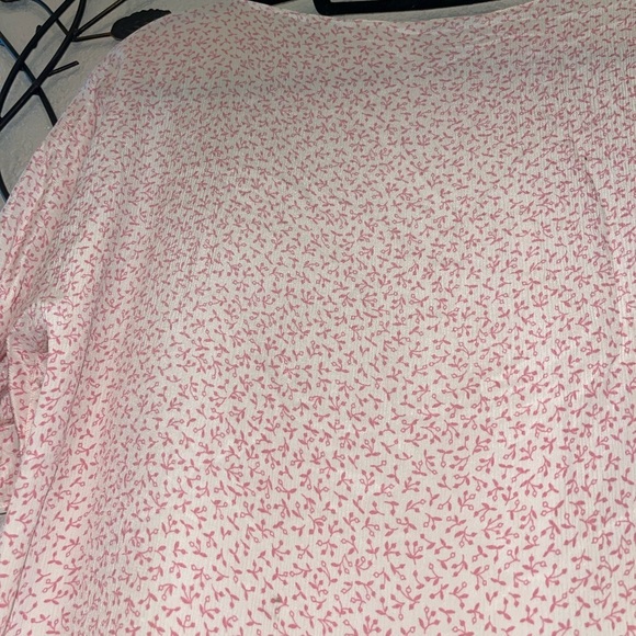 Neiman Marcus Blouse Top Pink Flower Light Weight Size 6 vintage - Picture 11 of 11